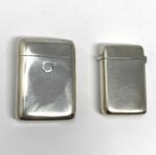 TWO VICTORIAN SILVER SHOOTING PEG (OR BUTT) SELECTOR CASES, BOTH LONDON