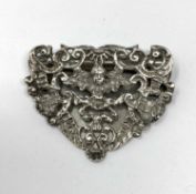 A VICTORIAN SILVER PAPER CLIP, JOHN SEPTIMUS BERESFORD, LONDON, 1868