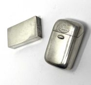 TWO VICTORIAN SILVER VESTA CASES, BOTH LONDON