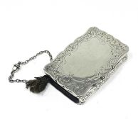 A VICTORIAN SILVER COMBINED SLOW MATCH AND VESTA CASE, NATHANIEL MILLS, BIRMINGHAM, 1849