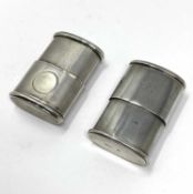 TWO VICTORIAN SILVER VESTA CASES, H.W. & L. DEE, LONDON, 1868 / 69