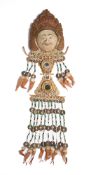 A HINDU RITUAL HANGING ORNAMENT (KEPENG LAMAK), BALI, INDONESIA, 20TH CENTURY