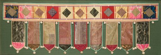 A CLOTH DOOR HANGING (TORANA), GUJARAT, WESTERN INDIA, 20TH CENTURY