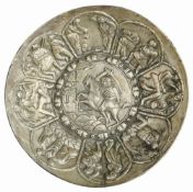 AN OTTOMAN REPOUSSE SILVER BOWL, BALKANS, CIRCA 19TH CENTURY Q