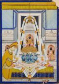 EKLINGJI AT THE ROYAL TEMPLE OF MEWAR, RAJASTHAN, 19TH CENTURY