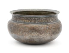 A SAFAVID TINNED COPPER BASIN, PERSIA, 17TH CENTURY