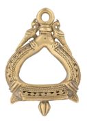 AN INDIAN COPPER ALLOY STIRRUP (RAKAB)