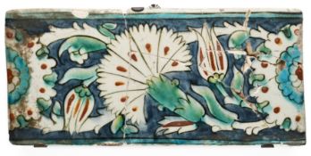 AN IZNIK BORDER TILE, OTTOMAN ANATOLIA, 17TH CENTURY