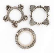 THREE SILVER BRACELETS, RAJASTHAN, INDIA, 19TH/20TH CENTURY