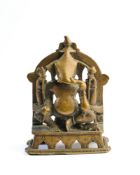 A BRONZE FIGURE OF GANESHA, WESTERN INDIA, 16TH17TH CENTURY