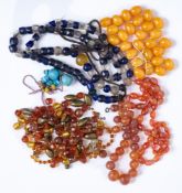 A MISCELLANEOUS COLLECTION OF BEADS AND OTHER JEWELLERY, MOSTLY INDIA, TIBET AND CHINA,