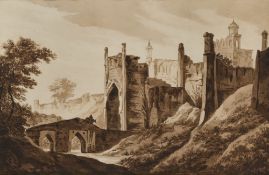 THREE WATERCOLOURS OF INDIAN VIEWS AFTER WILLIAM HODGES, BRITISH, 19TH CENTURY