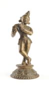 A BRONZE FIGURE OF KRISHNA VENUGOPALA, ORISSA (ODISHA), EASTERN INDIA, CIRCA 18TH CENTURY
