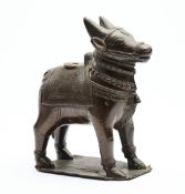 A BRONZE FIGURE OF NANDI BULL, TAMIL NADU, SOUTH INDIA, 18TH/19TH CENTURY
