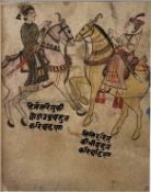 TWO DRAWINGS OF HORSES, RAJASTHAN, INDIA, 19TH CENTURY