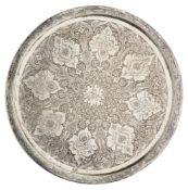 A SILVER TRAY, ISFAHAN, PERSIA, MID-20TH CENTURY
