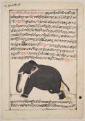 TWO FOLIOS FROM AN ILLUSTRATED MANUSCRIPT, RAJASTHAN, INDIA, 19TH CENTURY