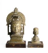 TWO BRONZE SIVALINGAM SHRINES, WESTERN DECCAN, 19TH CENTURY