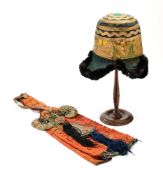 TWO ARTICLES OF HIMALAYAN COSTUME, CIRCA 1900