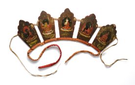 A RITUAL CROWN (RIGMA), TIBET, 19TH CENTURY