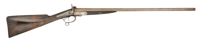 AN 18 BORE PIN-FIRE D.B. SPORTING GUN BY RICHD. JACKSON, 30 PORTMAN PLACE, EDGWARE ROAD,