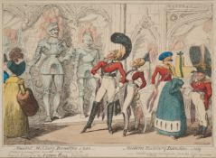 THREE CARTOONS AND AN AMERICAN SOCIETY OF ARMS CERTIFICATE