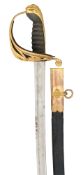 AN 1822 PATTERN EAST INDIA COMPANY INFANTRY OFFICER'S SWORD BY S. UNWIN,
