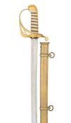 AN EAST INDIA COMPANY INFANTRY OFFICER'S SWORD BY DRURY, SWORD CUTLER, 32 STRAND, LONDON,