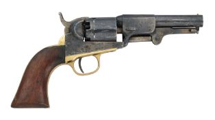 A COLT 1849 MODEL POCKET PERCUSSION REVOLVER WITH SO-CALLED 'DRAGOON-TYPE' BARREL,