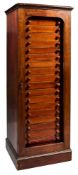 AN ENTYMOLOGISTS MAHOGANY SPECIMEN CABINET BY WATKINS AND DONCASTER, NATURALISTS,