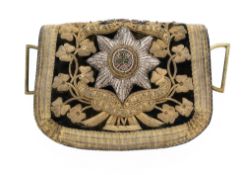 A MID-VICTORIAN OFFICER’S POUCH OF THE 4TH DRAGOON GUARDS