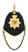 A VICTORIAN OFFICER’S CLOTH HELMET OF THE ROYAL JERSEY LIGHT INFANTRY