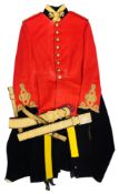 AN OFFICER'S FULL DRESS UNIFORM AND ACCOUTREMENTS OF THE 1ST ROYAL DRAGOONS