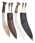 TWO NEPALESE KUKRIS, LATE 19TH / EARLY 20TH CENTURY