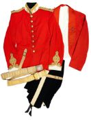 AN OFFICER'S FULL DRESS UNIFORM AND ACCOUTREMENTS OF THE QUEEN'S BAYS (2ND DRAGOON GUARDS)