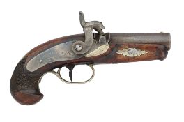 A 54 BORE PERCUSSION DERINGER POCKET PISTOL, MID-19TH CENTURY