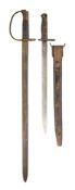 AN 1879 PATTERN BAYONET FOR A MARTINI HENRY ARTILLERY CARBINE, AND A REMINGTON