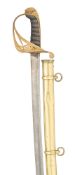 AN 1822 PATTERN INFANTRY OFFICER'S SWORD BY HAWKES, MOSELEY & CO., LONDON,