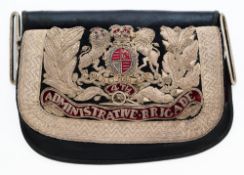 A ROYAL ARTILLERY OFFICER’S POUCH OF AN ADMINISTRATIVE BRIGADE
