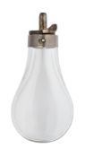 A SILVER-MOUNTED POWDER OR SNUFF FLASK, LONDON SLIVER HALLMARKS FOR 1913,