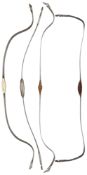 FOUR INDIAN STEEL BOWS, PROBABLY 20TH CENTURY