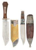 TWO DAGGERS OF BOWIE TYPE IN 19TH CENTURY STYLE