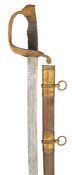 AN AMERICAN 1850 MODEL STAFF OFFICER’S SWORD, MID-19TH CENTURY