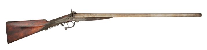 AN 11 BORE PIN-FIRE D.B. SPORTING GUN BY J. BLANCH & SON, 29 GRACECHURCH STREET,