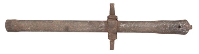 AN IRON CANNON BARREL, PROBABLY 17TH CENTURY