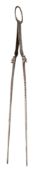A LARGE PAIR OF INDIAN TONGS, 19TH CENTURY