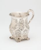 A VICTORIAN SILVER CHRISTENING MUG, JOHN EVANS, LONDON, 1844