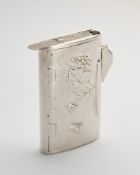 A VICTORIAN SILVER 'AESTHETIC MOVEMENT' COMBINED SLOW MATCH VESTA CASE, LOUIS DEE, LONDON, 1880