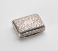 A GEORGE IV SILVER VINAIGRETTE, THOMAS SHAW, BIRMINGHAM, 1823