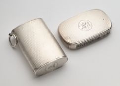 TWO VICTORIAN SILVER VESTA CASES, BOTH ABRAHAM BROWNETT, LONDON, 1863 / 66